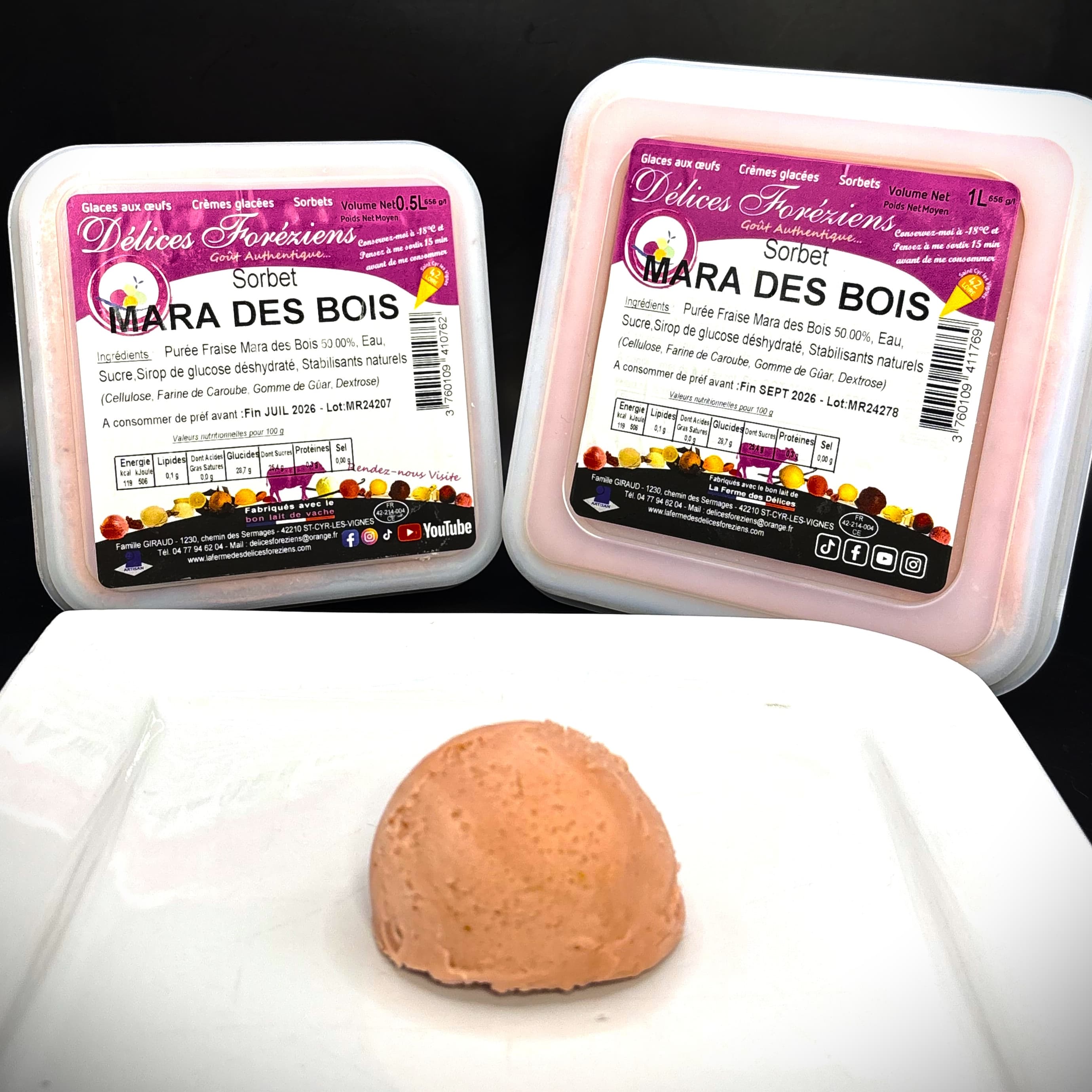 Sorbet Fraise Mara des Bois