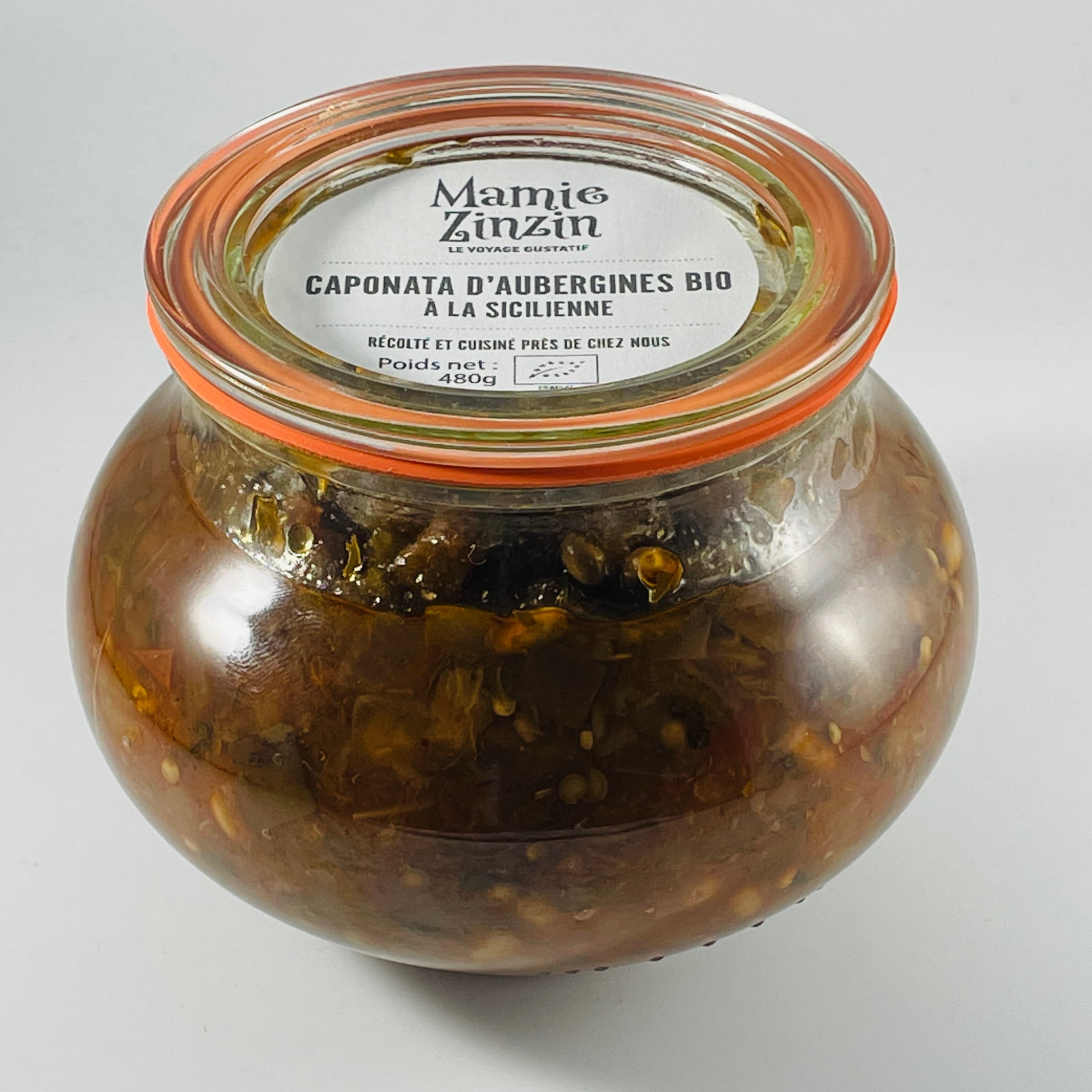 caponata d’aubergines bio à la sicilienne