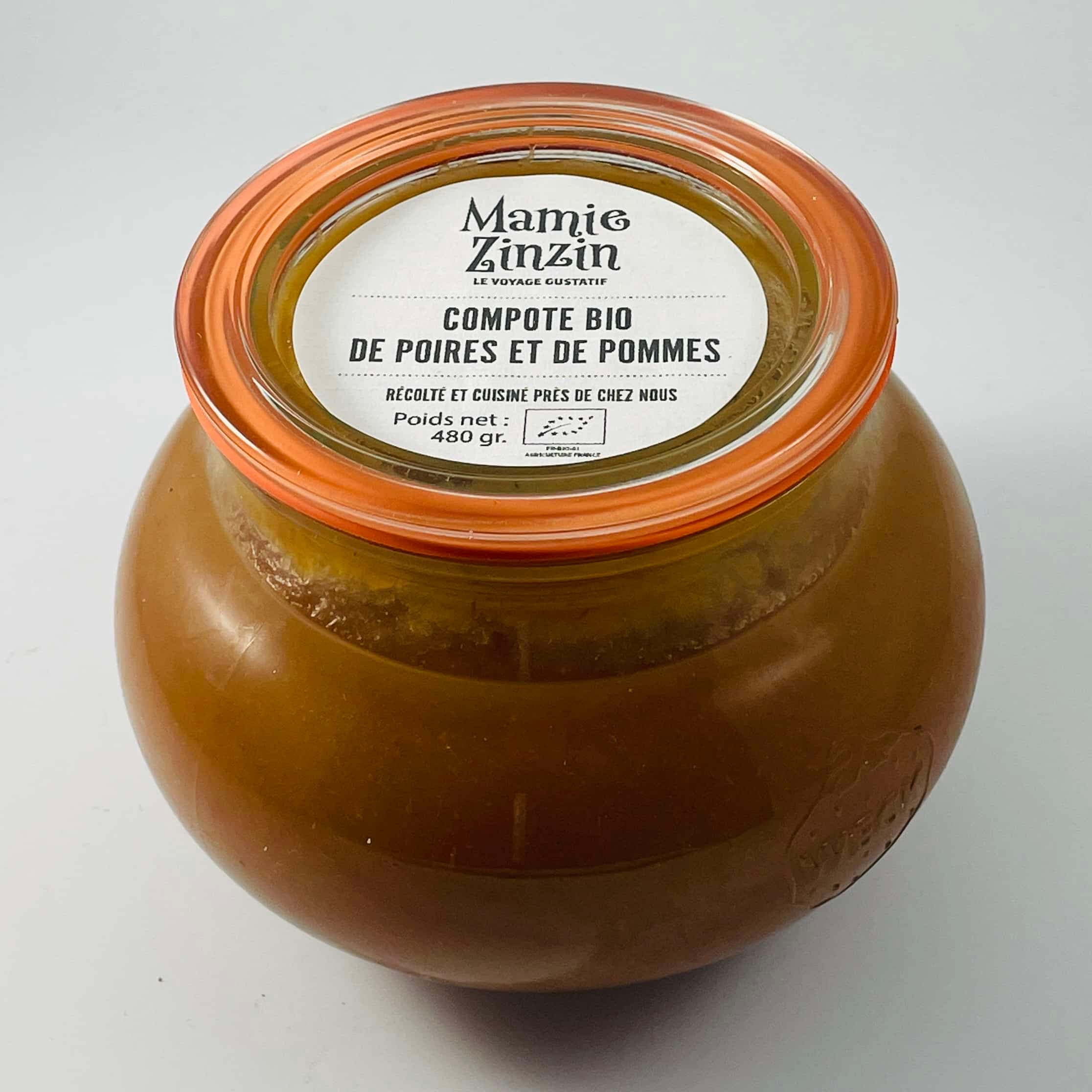 compote bio de pommes et de poires