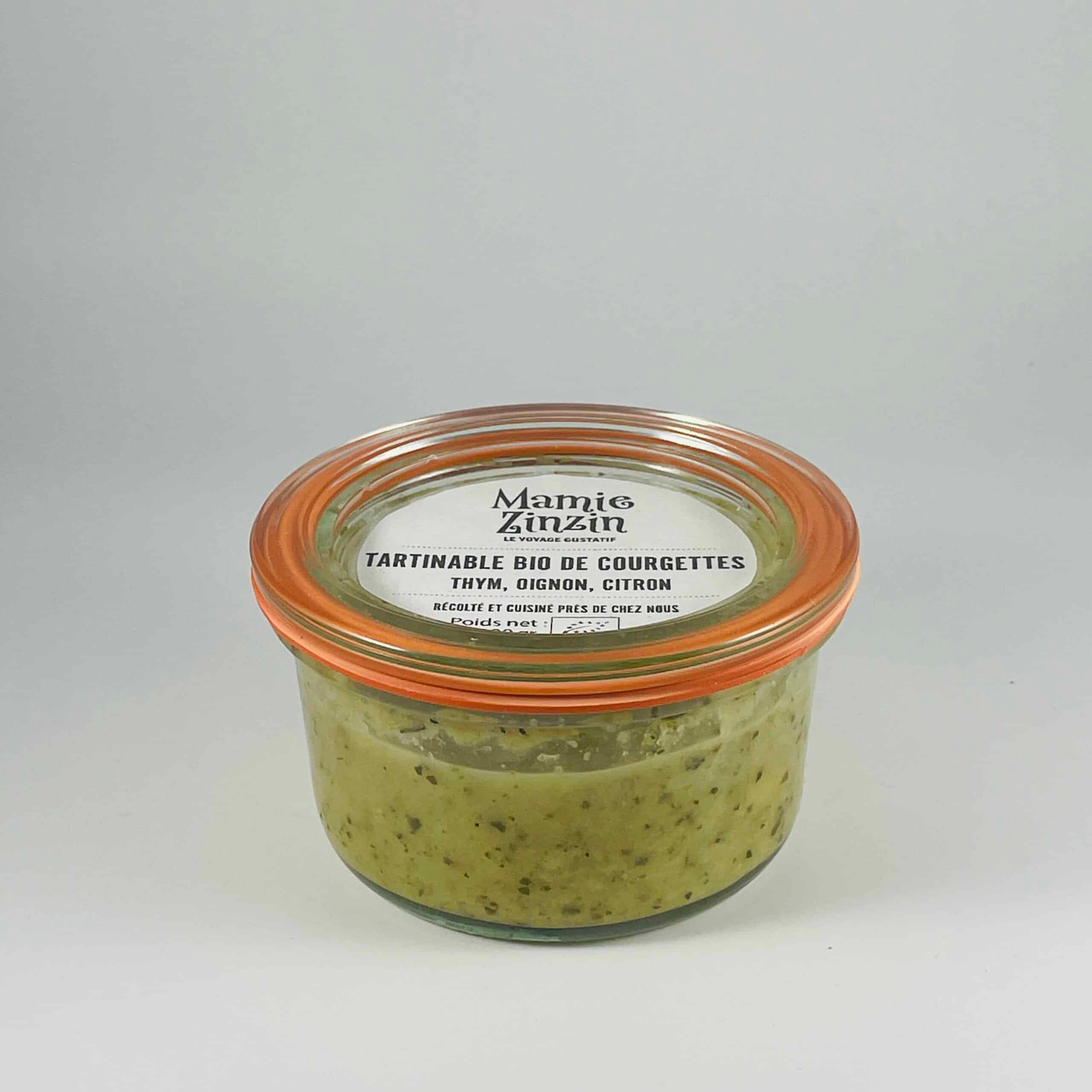 tartinable bio de courgettes au thym