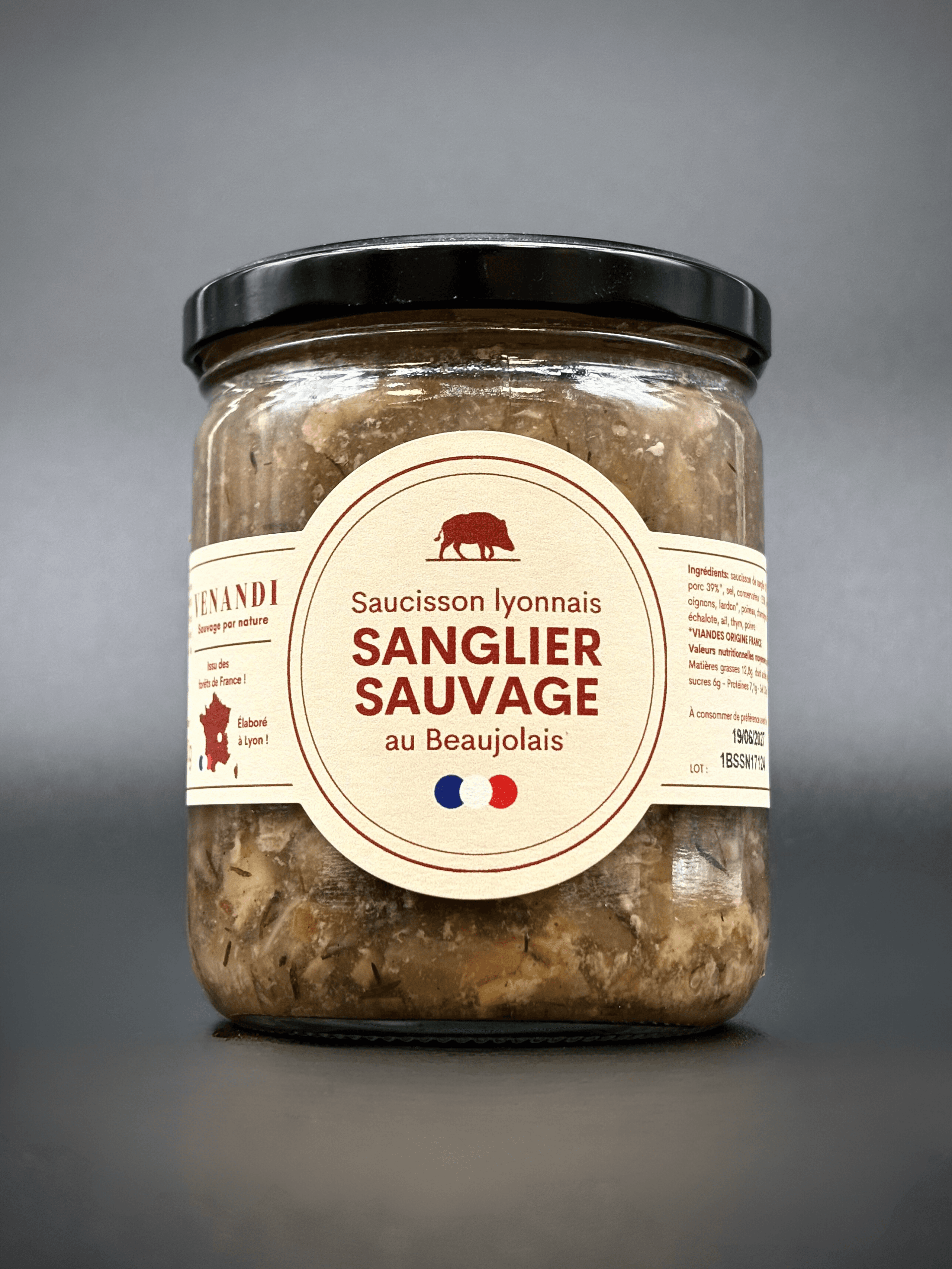 Saucisson Lyonnais de Sanglier au Beaujolais