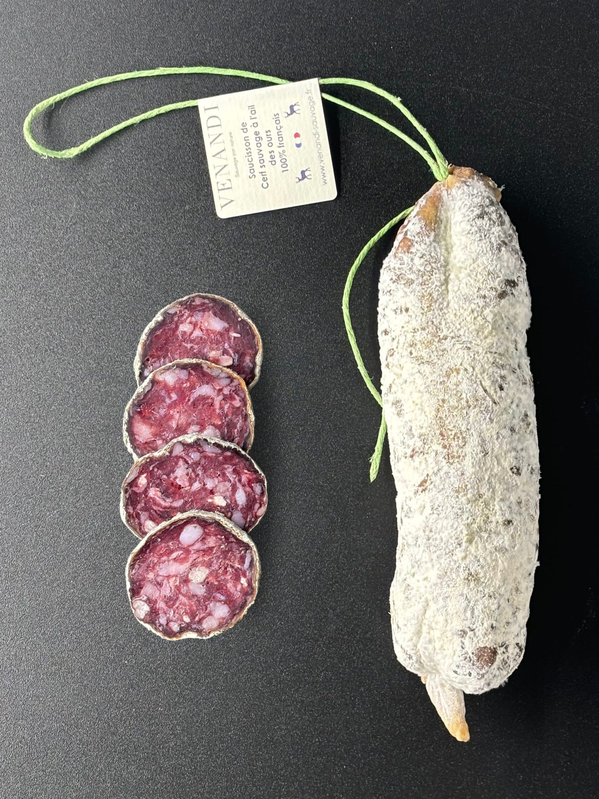 Saucisson de Cerf sauvage à l’Ail des ours 100% français