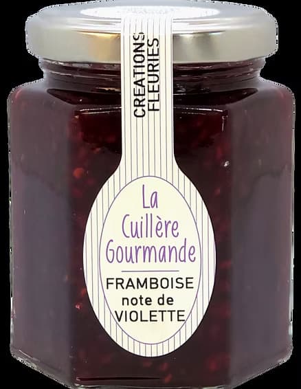 Confiture de FRAMBOISE à l'arôme naturel de Violette