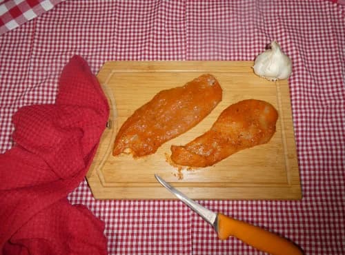 Escalope de poulet marinée paprika