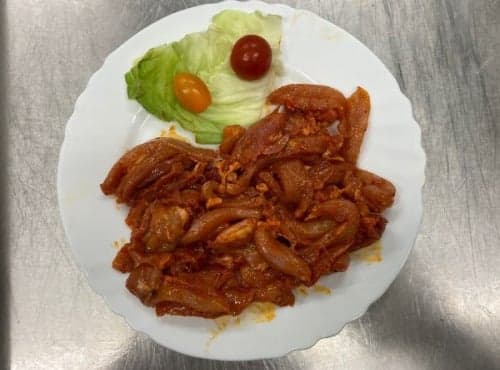 Emincé haut de cuisse mariné basque